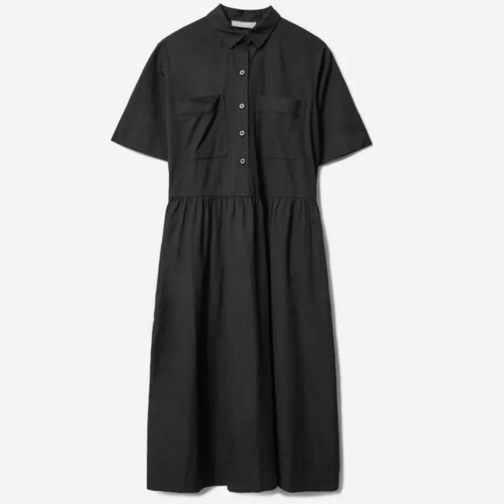 Everlane The Parklet Shirtdress in Black - Size 6 (Oversized) - Picture 2 of 13